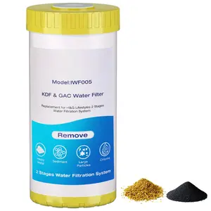 10" x 4.5" Whole House KDF and Carbon Water Filter,  Chlorine Heavy Metal Improve Water Taste,Compatible with 84637, WPX5BB97P, PC10, 355214-45, 355215-45, WP10BB97P, WP5BB97P