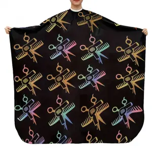 High-Quality Vibrant Barber Cape - Flexible Comfort Neck Design for Hairdressers & Barbers, Durable Easy-Clean Salon Cape for Professional Styling, Barber Equipment