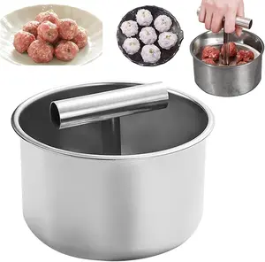 Stainless Steel Meatball Maker, Manual Meatball Making Tool Multifunctional Kitchen Meat Ball Press Easy Meatball Extruder Meat Ball Cooking Gadgets