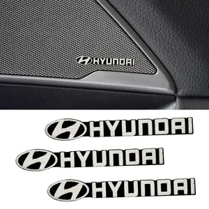 Hyundai Carbon Fiber Speaker Stickers, 2/4/8pcs Car Deco Accessories, Compatible Models Include Elantra Sonata Tucson Santa Fe