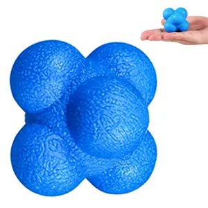 Sports Reaction Balls, Reactivity Ball for Field Training, Agility Trainer for Baseball, Rubber Bounce Balls for Hand-Eye Coordination & Speed Reflex Training