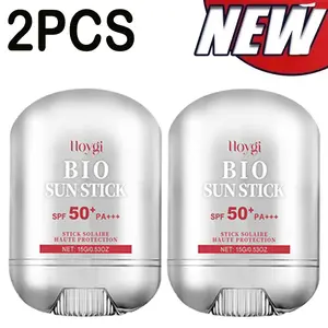 HOYGI BIO Sun Stick, 2 Counts Refreshing and Non Greasy Sunscreen Stick, Easy To Apply, Facial Sun Protective Stick, Sun Care Product for Women & Men Unisex, Sunblock Spf