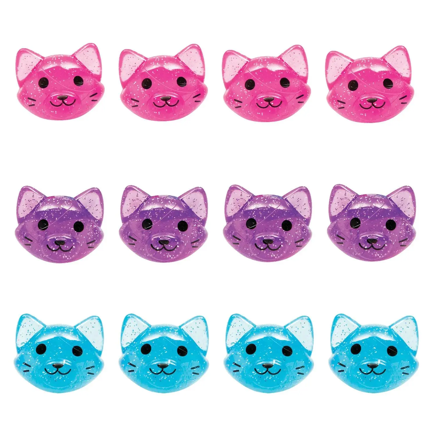 CAT SHAPED BOUNCING BALL, Toys, 12 Pieces