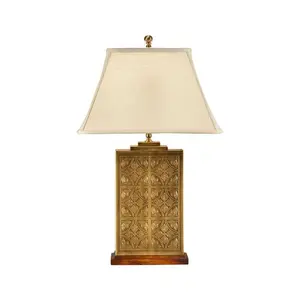 Tea Box Brass Crafted Golden Table Lamp
