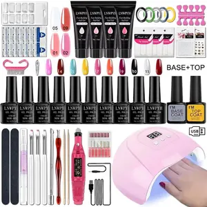 Gel Nail Polish Kit – UV Lamp, Electric Drill, Base & Top Coat, Full Nail Tool Set