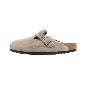 Boston Soft Footbed "Suede Taupe (Narrow Fit)" 0560773