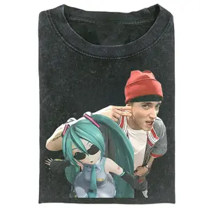 Anime Rap Collab Shirt, Hatsune Miku Meme T Shirt, Funny Streetwear Graphic Tee Unisex
