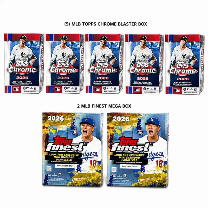 (5) 2026 MLB BASEBALL TOPPS CHROME AND (2) MLB FINEST PICK YOUR TEAM BREAK# 37