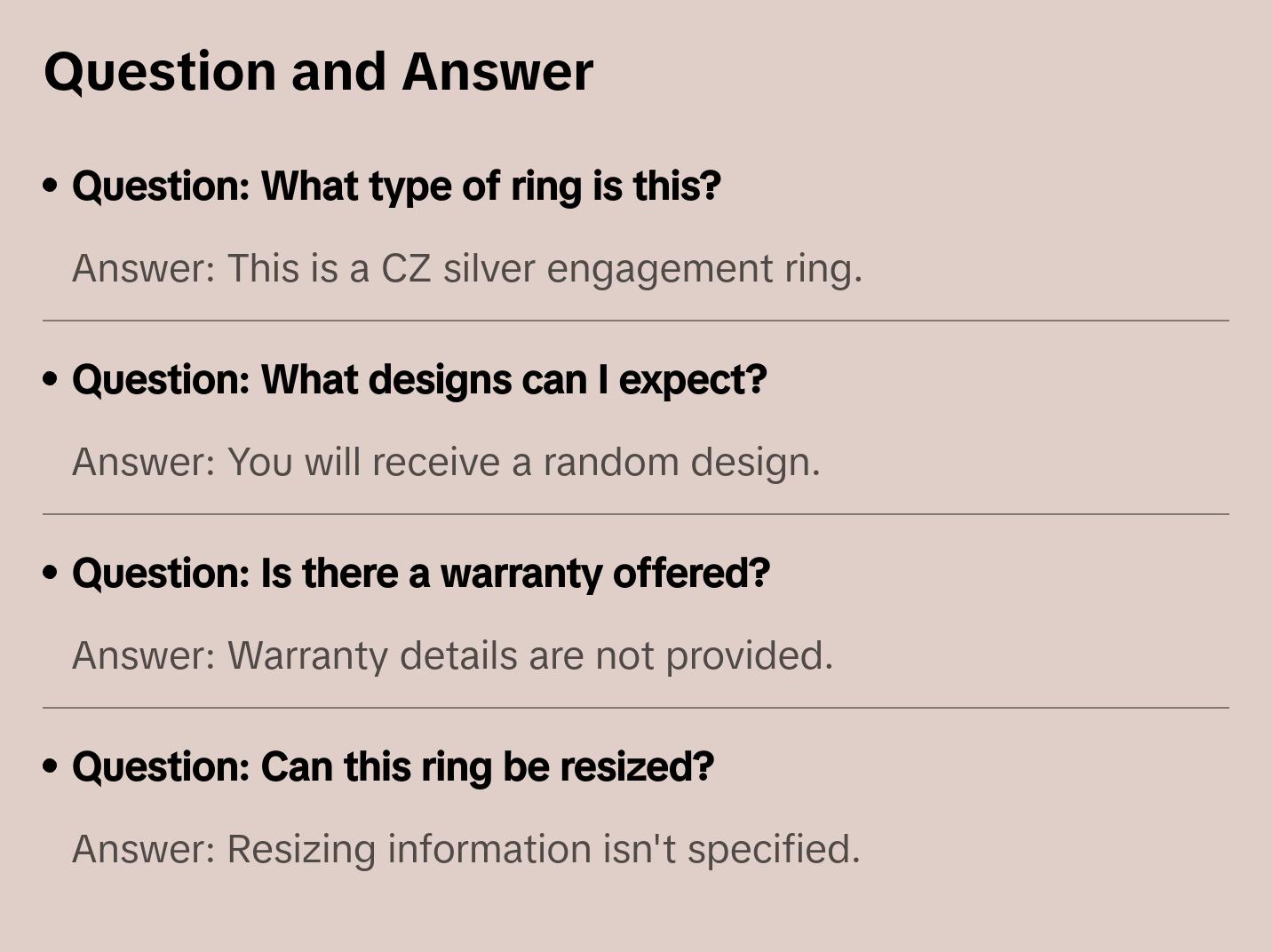 CZ Silver Engagement Ring