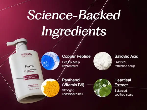 [Spider Silk Protein Peptide Duo] INERTIA Professional Forte Shampoo & Treatment Set - 2-Week Hair Loss & Damage Care