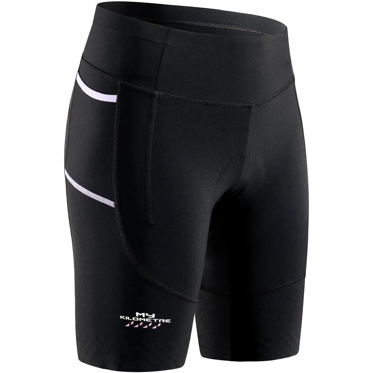 Women's 8”Inseam Triathlon Shorts with Side Pockets UPF 50+ Fabric Plus Size