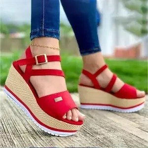 Women'sWedgeSandalsSummerNewPlatformMuffinRomanShoesStudentWomen'sKoreanStyleShoes