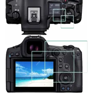 Screen Protector for Canon EOS R5 Mark II + Top [2+2Pack] EOS R5 ii Tempered Glass Screen Protector 0.3mm High Definition 9H Hardness Anti-Scrach Anti-Bubble