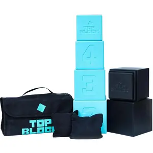 TopBlock Toppling Tower Game Set- Bean Bag Toss Yard Game