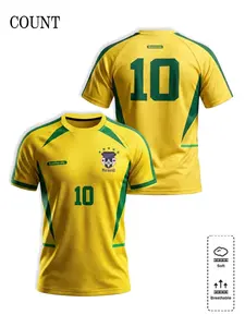Brazil National Team Jersey with Iconic #10 Number, Perfect for Game Day or Everyday Fan Attire, Support Brazil in Style, Soccer Shirt, Football Jersey