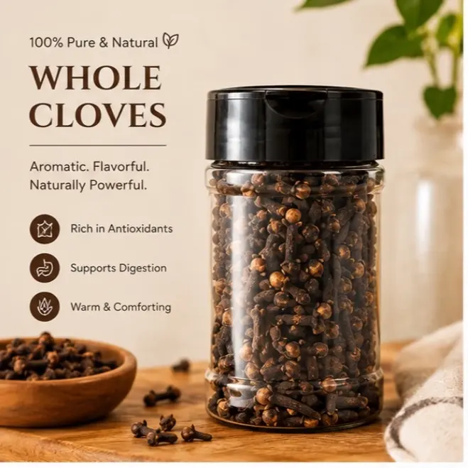 Whole Cloves, Premium Unground Spice for Baking, Cooking, and Beverage Infusions