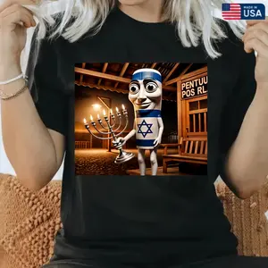 Funny Tung Tung Sahur Jewish Italian Brainrot Meme T-Shirt，100% Cotton Unisex T-Shirt S-5XL