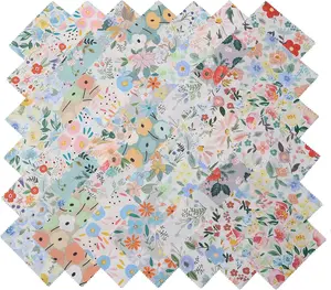 Floral Charm Packs for Quilting 5 inch, Precut Cotton Quilting Fabric Bundle, 42-5" Charm Squares - Ideal for Sewing and Quilting