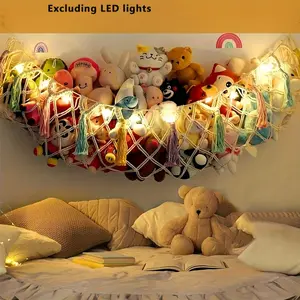 Perfect Plush Animal Storage Space, Suitable for Teenage Girls' Toys, Fits Various Sizes, Provides Comfortable Spacious Home Organiser, Decorative Storage Basket