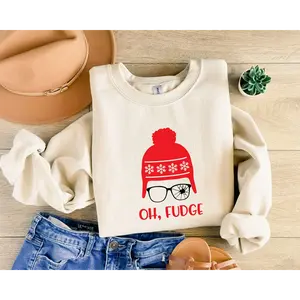 Oh Fudge Christmas Story Sweatshirt, Funny Christmas Movie Crewneck, Retro Ralphie Holiday Shirt, Christmas Gift for Friends and Family
