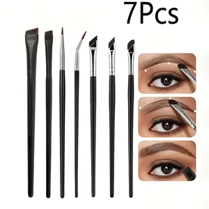 7 eyeliner brush set, Cosmetic brush set, ultra-thin blade eyeliner brush, corner pointed eyeliner brush, oblique thin eyebrow brush, lower eyelid brush, tear groove brush, portable, recommended for beginners