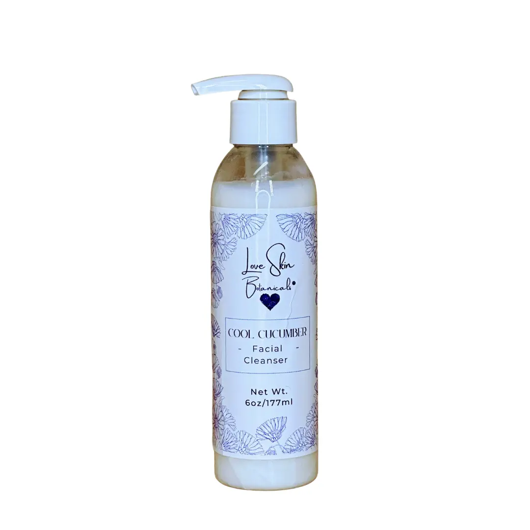 Love Skin Botanicals Cool Cucumber Facial Cleanser Gentle Hydrating Cleansing with Cucumber Chamomile & Aloe Vera for Dry Delicate Skin