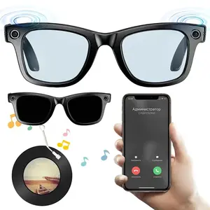 Smart Ai Camera Glasses with 8mp Color-Changing Lens, Touch Control, Travel & Outdoor Use, Real-Time Translation, Bluetooth-compatible, UV Protection, Multifunctional Smart Glasses