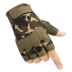 Sports Tactical Anti-Slip Gloves Black Hawk Half Finger Men's and Women's Camouflage Riding Mountaineering Anti-Slip Bare Finger Paratrooper Gloves tactical  gloves perfect gift Motocross Full Finger Off-Road Gloves Touchscreen Windproof Winter Gloves