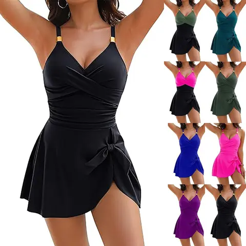 One Piece Swimdress Swimsuits for Women Tummy Control Swim Dresses Bathing Suits Swimwear Swimsuit Slimming Beachwear onepieceswimsuit