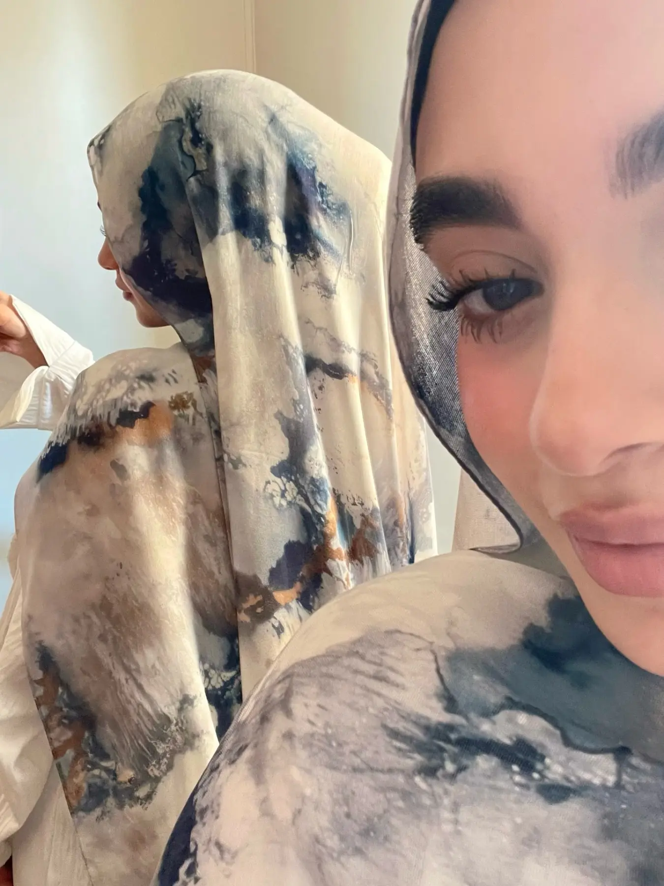 Women's Fashion Gradient Turban Hijab Tignon Scarf, Soft Silky Chiffon Material, Breathable All-Season Headscarf Accessory, For Muslim, Muslim Modesty Stylish Outerwear
