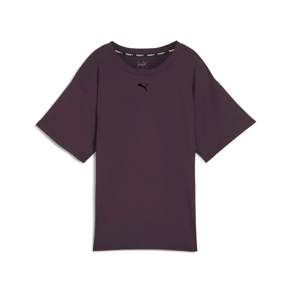 PUMA Womens Cloudspun Crew Neck Short Sleeve Athletic Training Casual Tops Casual - Purple