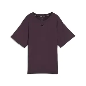 PUMA Womens Cloudspun Crew Neck Short Sleeve Athletic Training Casual Tops Casual - Purple