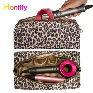HONITTY Quilted Hair Tools Travel Organizer Bag - Lightweight Durable Luggage Accessory for Dyson Airwrap Styler, Curling Irons, Toiletry & Daily Hair Tool Storage