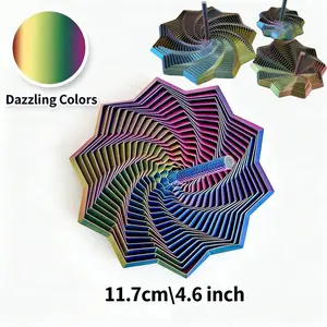 3D Printed Expanded Sensory Fidget Star, New Stress Relief Sensory Whirling Spiral with Handle, Very Satisfying Sight and Sound with Hypnotizing Visual Fidget Toy