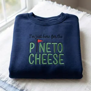 Funny Golf Embroidered Sweatshirt, Im Here For The Pimento Cheese Shirt, Golf Lover Crewneck, Golfer Gift Idea