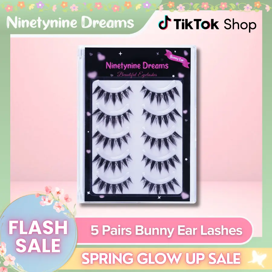 Ninetynine Dreams 5 Pairs Bunny Ear Lashes | Dramatic Spiky False ...