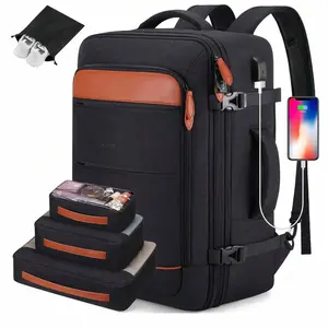 Bagsure Rolling Backpack Large Capacity for Men and Women, Travel Backpack with Wheels, 17.3 Inch Carry-On Durable Luggage Backpack for Business and Work TikTokShopBacktoSchool