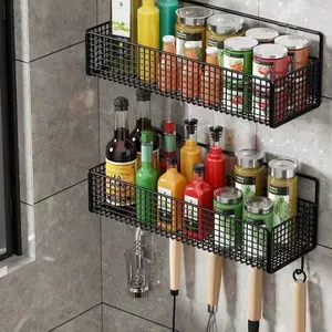 No-Drill Kitchen Display Storage Rack for Onions, Ginger, Garlic, Fruits and Vegetables, Space-Saving Kitchen Organizer for Cabinets