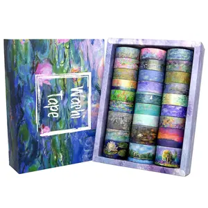 27 Rolls Monet  Foil  Washi Tape Set - Decorative Masking Tapes for Scrapbooking, Journaling, Crafts, School Supplies