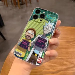 Rick And Morty Phone Case Compatible with Various for iphone Models Including for iphone 11/12/13/14/15/16 Pro，plus， promax Cover Protector Protection Protective Casing Cellphone Smartphone Shockproof Transparent