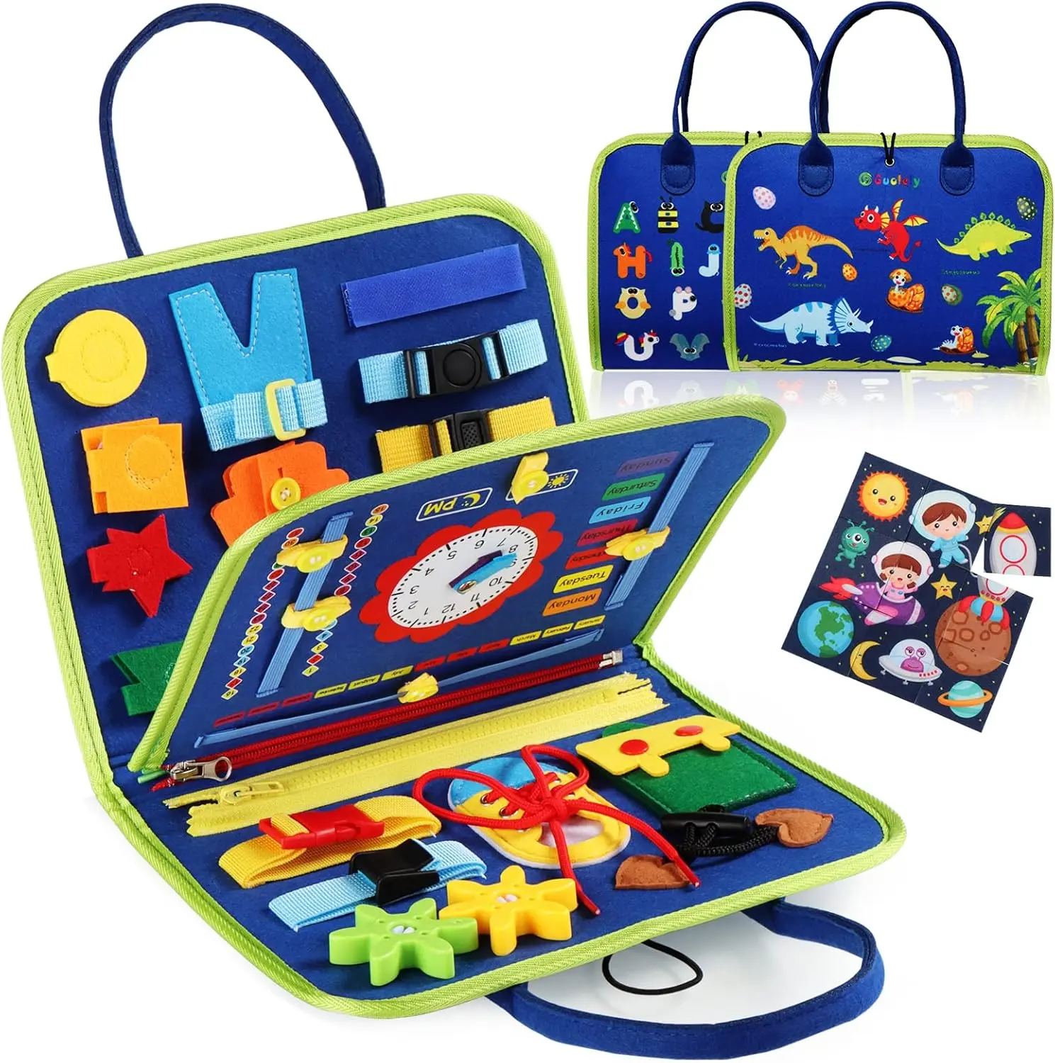 Montessori Busy Board for Toddlers 3–6 | Sensory Activity Toy for Fine Motor & Dressing Skills