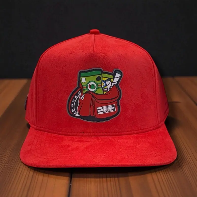Jc Hats Back p Boys Snapback Red Suede Cap.
