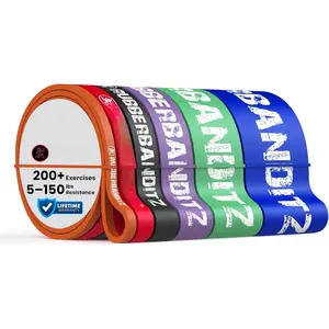 Combo Pull Up Assist Bands | Heavy Duty Resistance Exercise Bands for Powerlifting, Mobility, and Stretching | Resistance Bands for Working Out | Combo Pack of 6
