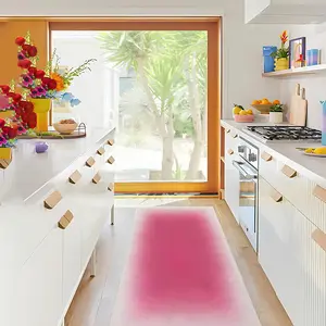 Gradient Color Kitchen Runner Rug, 1 Count Non-slip Soft Floor Mat, Decorative Carpet for Home Living Room Bedroom Kitchen, Boho Runner Rug