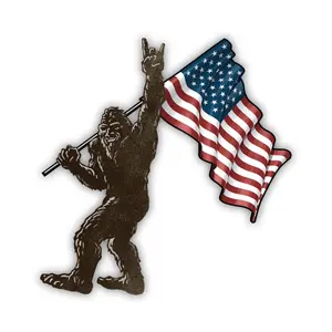 Patriotic Sasquatch Bumper Sticker