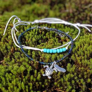 Off the Coast Turtle Bracelet Duo – Adjustable Ocean-Inspired Set