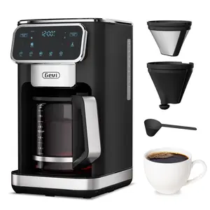 Gevi 12-Cup Programmable Coffee Maker – Touch Screen Drip Coffee Machine with Fast Brew, Iced Coffee Option, 4-Hour Keep Warm & Auto Shut-Off