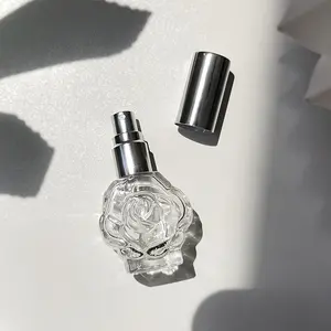 Pack of 5 Rose Spray Perfume Bottles, Glass Empty Bottles, Refillable Perfume Bottles, Perfume Dispenser