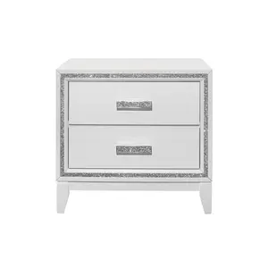 ALMERA GLITTER WHITE NIGHTSTAND