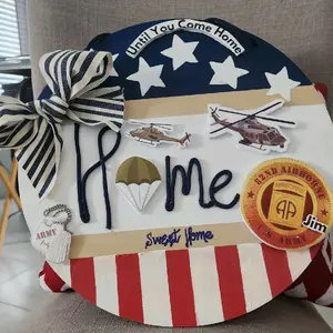 Personalized Until You Come Home Military Family Door Hanger, Army Deployment Welcome Home Sign, Custom Army Decor, Until You Come Home Sig